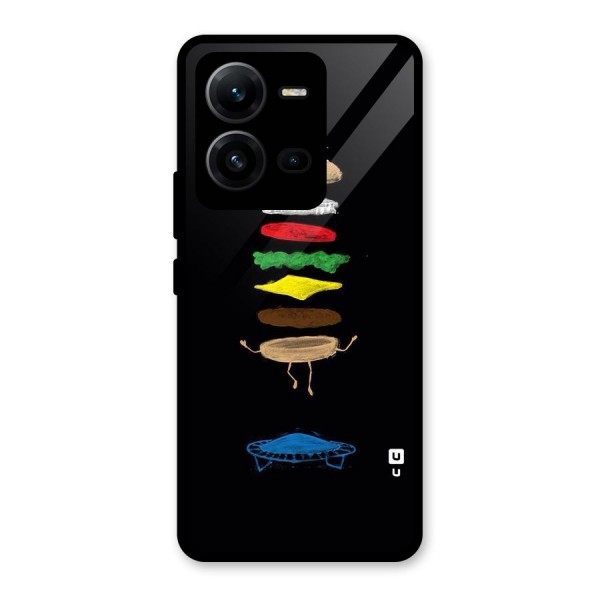 Burger Jump Glass Back Case for Vivo V25