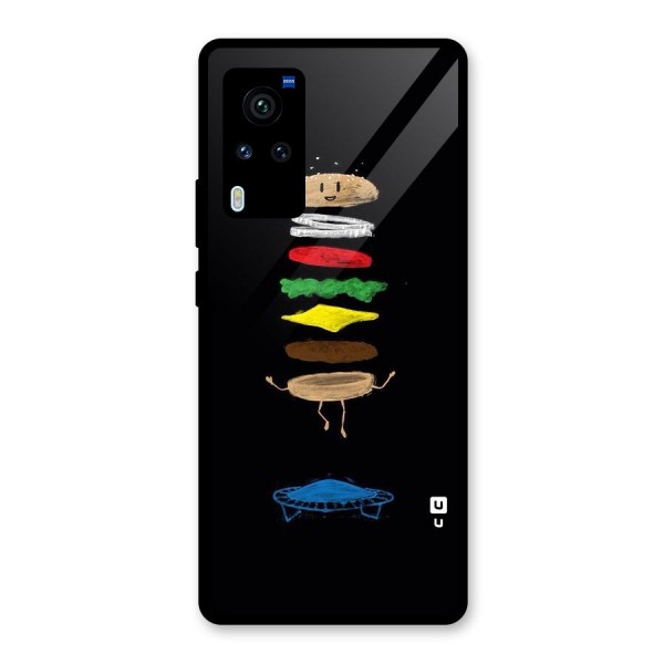 Burger Jump Glass Back Case for Vivo X60 Pro