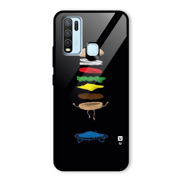 Burger Jump Glass Back Case for Vivo Y50