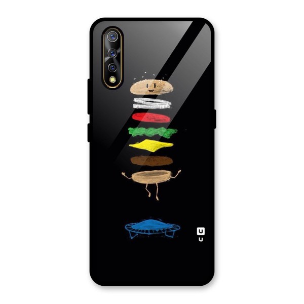 Burger Jump Glass Back Case for Vivo Z1x