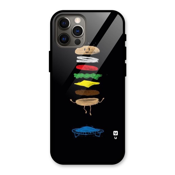 Burger Jump Glass Back Case for iPhone 12 Pro