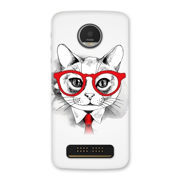 Business Cat Back Case for Moto Z Play