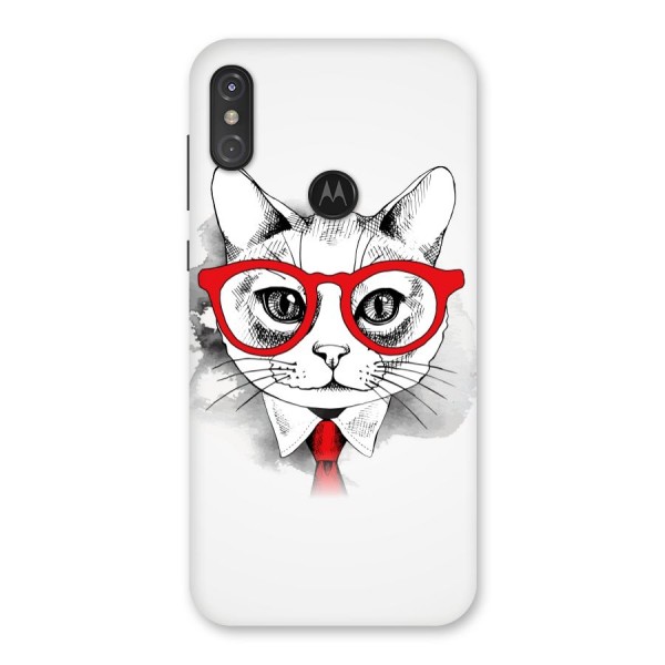 Business Cat Back Case for Motorola One Power