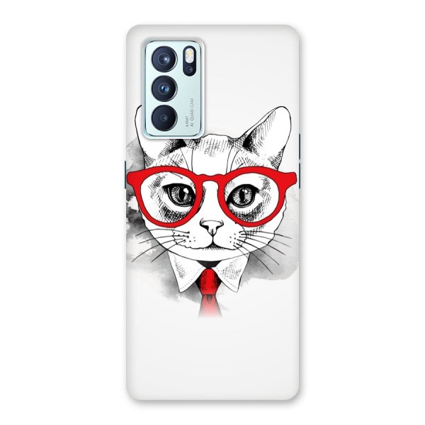 Business Cat Back Case for Oppo Reno6 Pro 5G