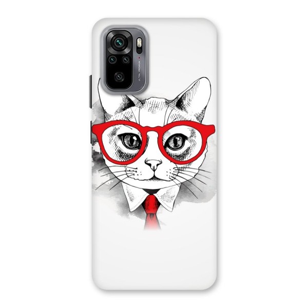 Business Cat Back Case for Redmi Note 10