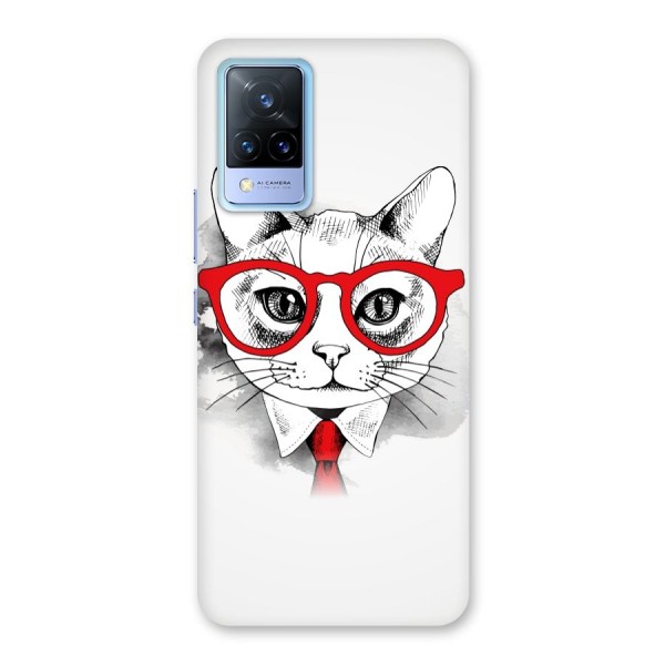 Business Cat Back Case for Vivo V21 5G