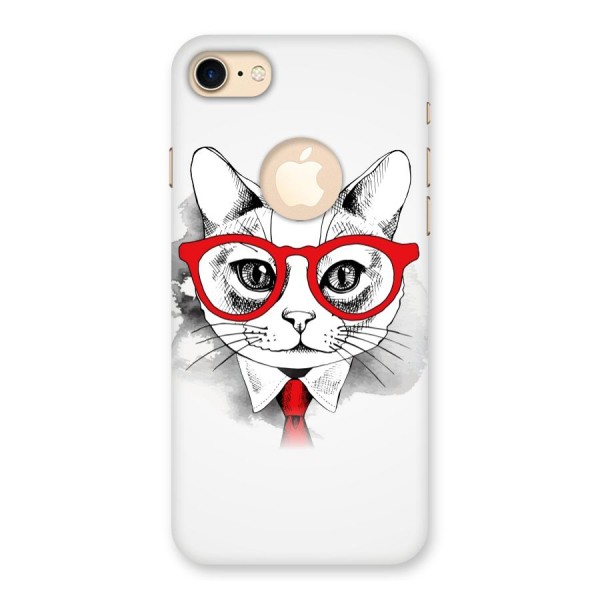 Business Cat Back Case for iPhone 8 Logo Cut