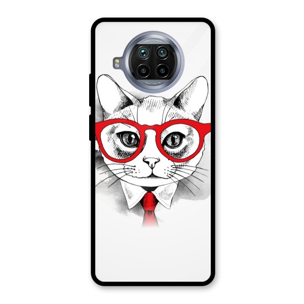 Business Cat Glass Back Case for Mi 10i