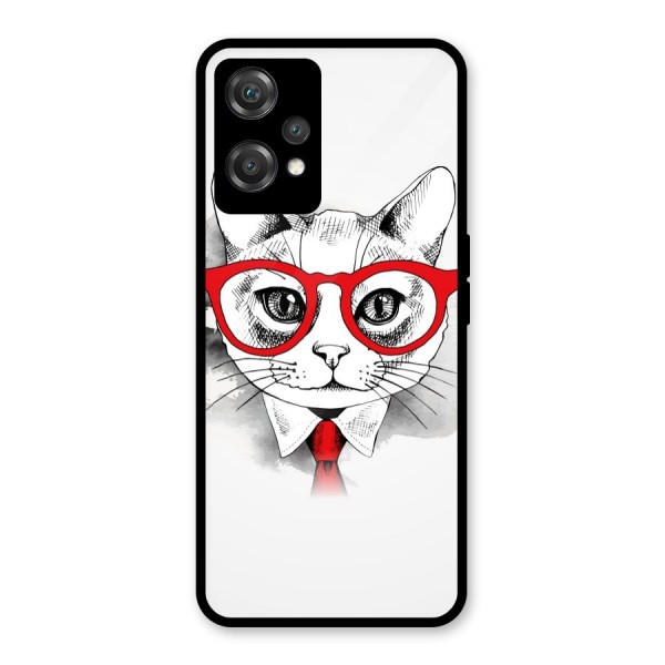 Business Cat Glass Back Case for OnePlus Nord CE 2 Lite 5G