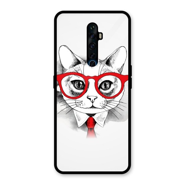 Business Cat Glass Back Case for Oppo Reno2 Z