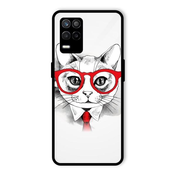 Business Cat Glass Back Case for Realme 9 5G