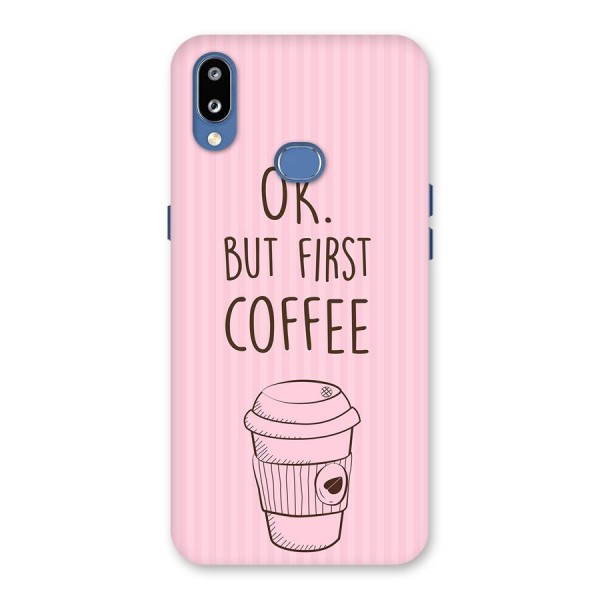 But First Coffee (Pink) Back Case for Galaxy M01s