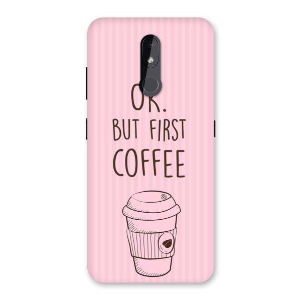 But First Coffee (Pink) Back Case for Nokia 3.2