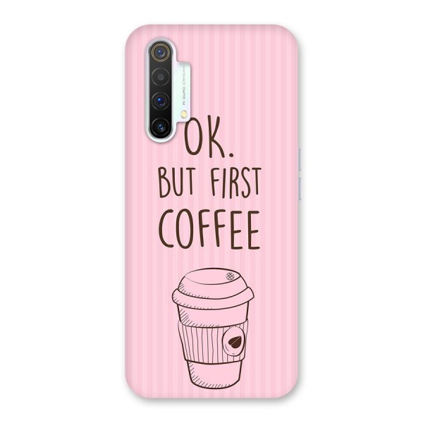 But First Coffee (Pink) Back Case for Realme X3