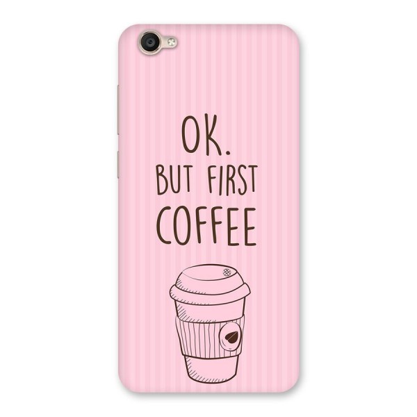 But First Coffee (Pink) Back Case for Vivo Y55s