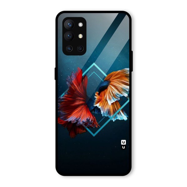 Butterfly Diamond Design Glass Back Case for OnePlus 9R