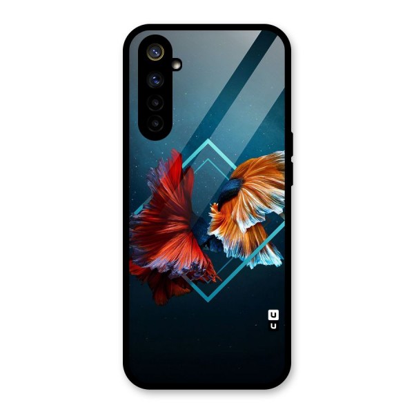 Butterfly Diamond Design Glass Back Case for Realme 6