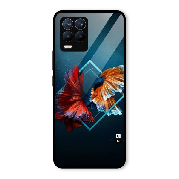 Butterfly Diamond Design Glass Back Case for Realme 8