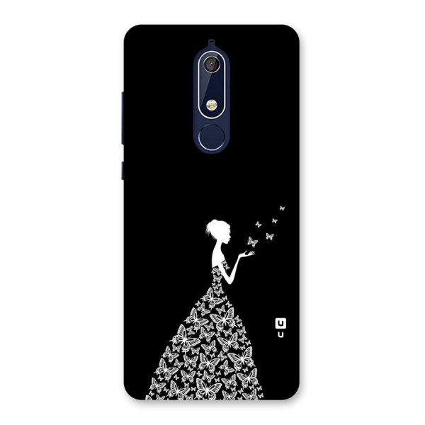 Butterfly Dress Back Case for Nokia 5.1