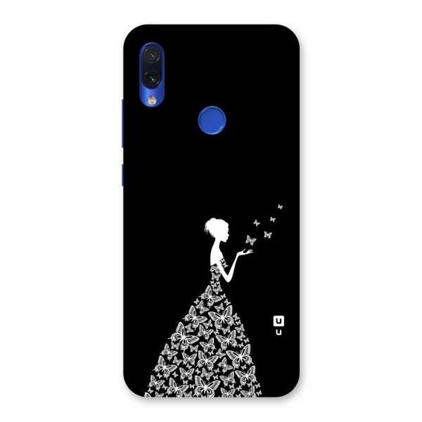 Butterfly Dress Back Case for Redmi Note 7