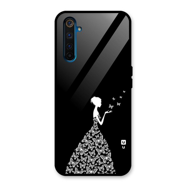 Butterfly Dress Glass Back Case for Realme 6 Pro