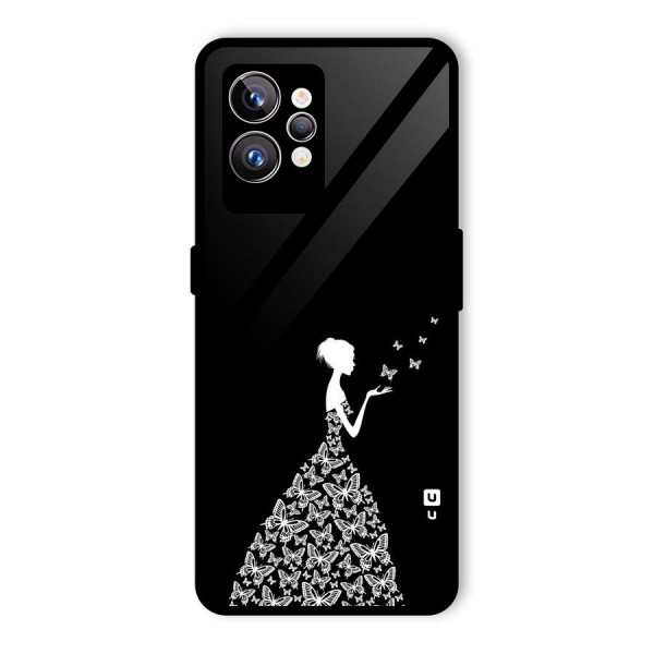 Butterfly Dress Glass Back Case for Realme GT2 Pro