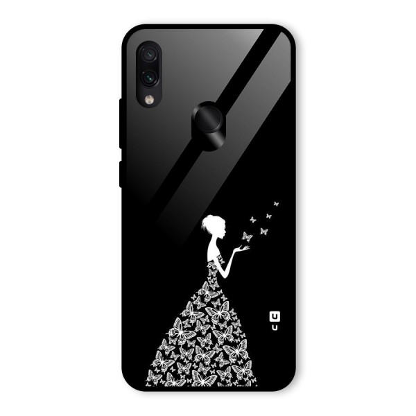 Butterfly Dress Glass Back Case for Redmi Note 7