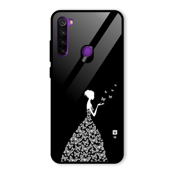 Butterfly Dress Glass Back Case for Redmi Note 8