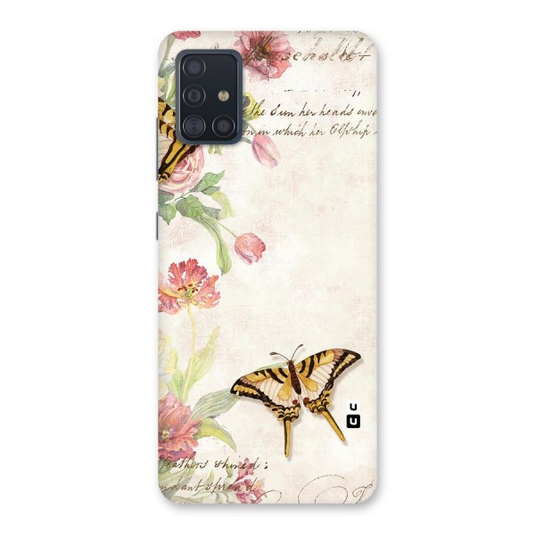 Butterfly Floral Back Case for Galaxy A51