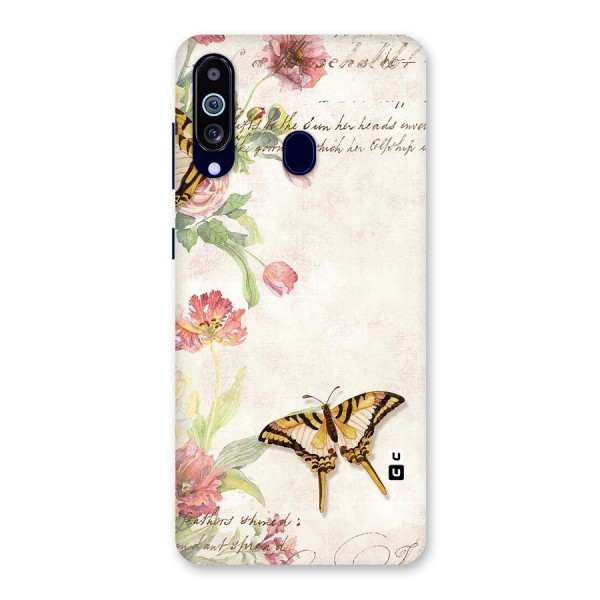 Butterfly Floral Back Case for Galaxy A60