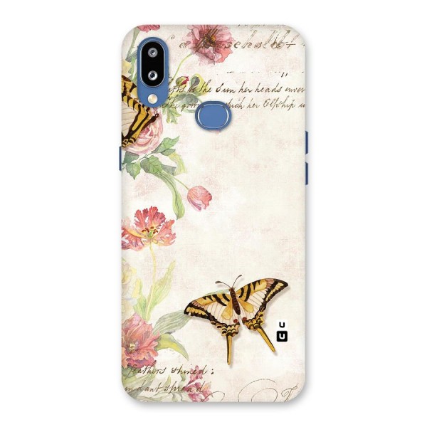 Butterfly Floral Back Case for Galaxy M01s