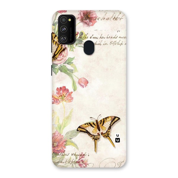 Butterfly Floral Back Case for Galaxy M21