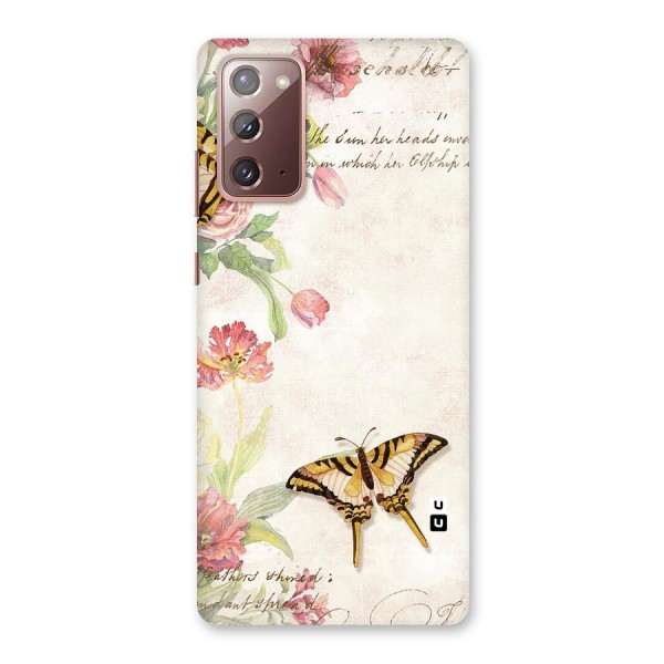 Butterfly Floral Back Case for Galaxy Note 20