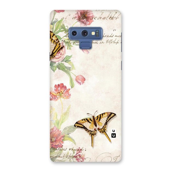 Butterfly Floral Back Case for Galaxy Note 9