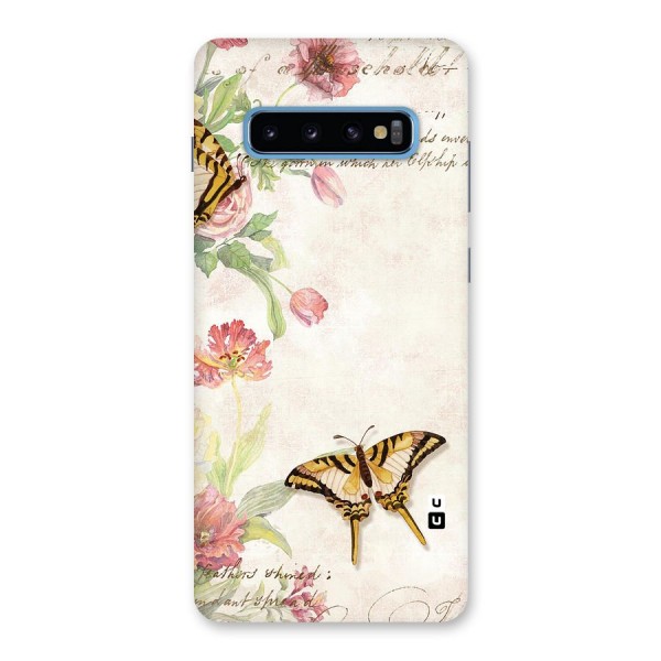 Butterfly Floral Back Case for Galaxy S10 Plus