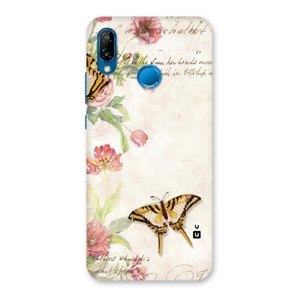 Butterfly Floral Back Case for Huawei P20 Lite