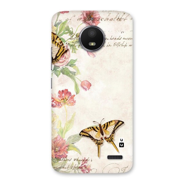 Butterfly Floral Back Case for Moto E4