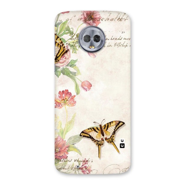 Butterfly Floral Back Case for Moto G6