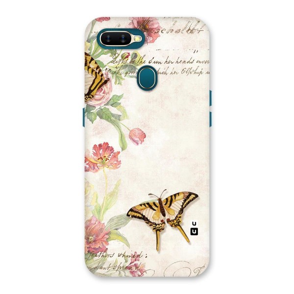 Butterfly Floral Back Case for Oppo A12