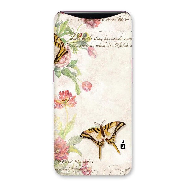 Butterfly Floral Back Case for Oppo Find X