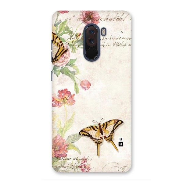 Butterfly Floral Back Case for Poco F1