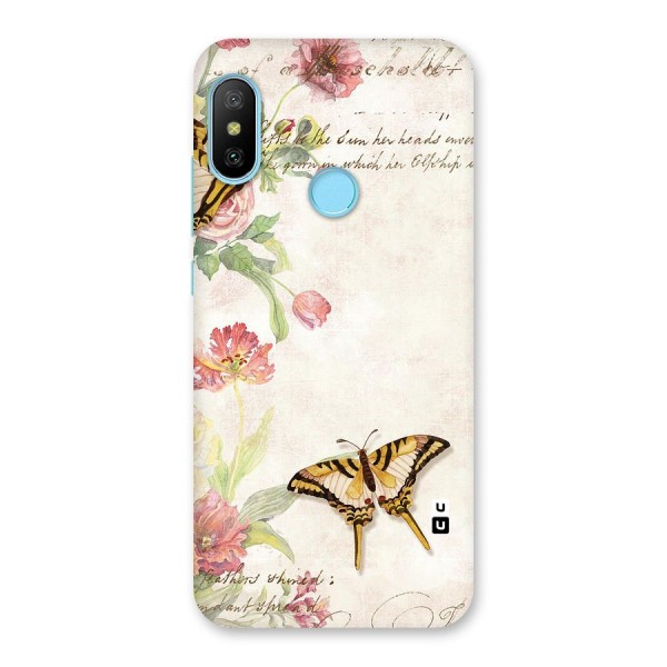 Butterfly Floral Back Case for Redmi 6 Pro