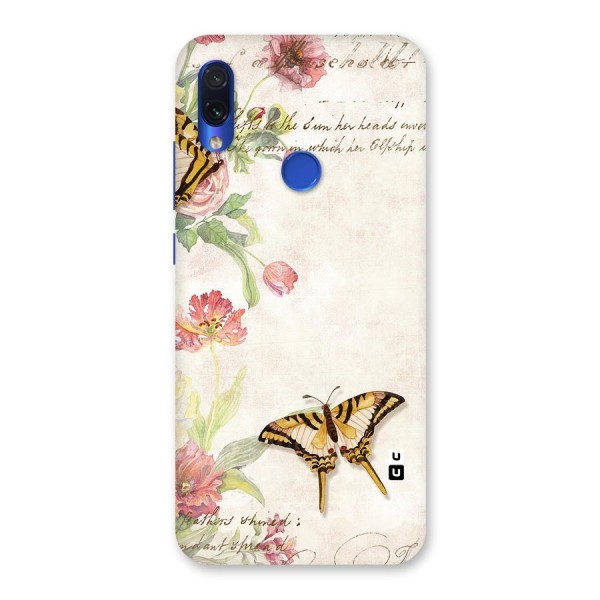 Butterfly Floral Back Case for Redmi Note 7