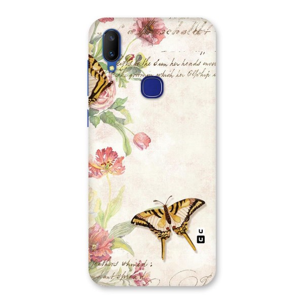 Butterfly Floral Back Case for Vivo V11