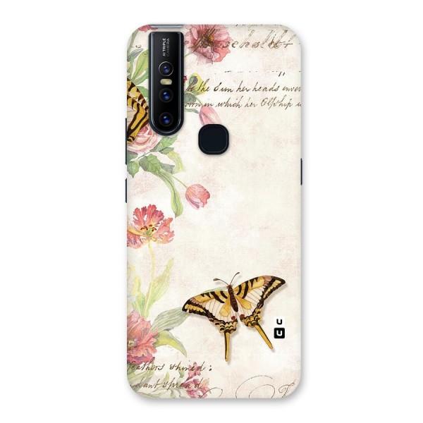 Butterfly Floral Back Case for Vivo V15