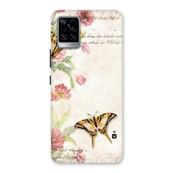 Butterfly Floral Back Case for Vivo V20 Pro