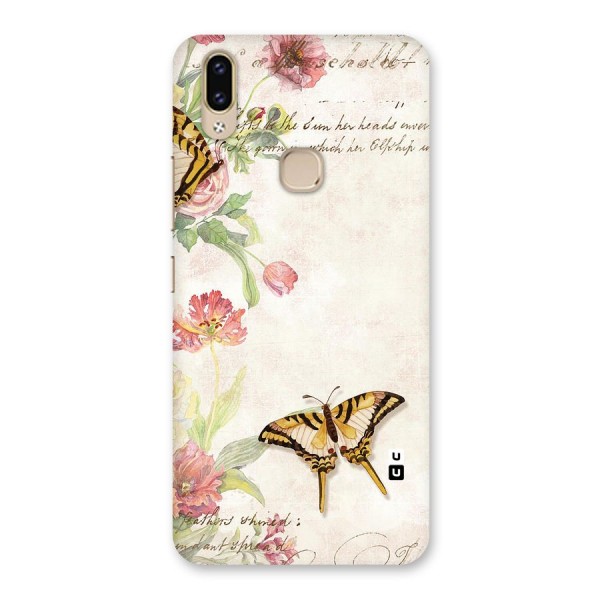 Butterfly Floral Back Case for Vivo V9