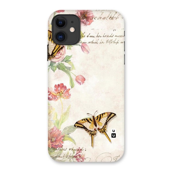 Butterfly Floral Back Case for iPhone 11