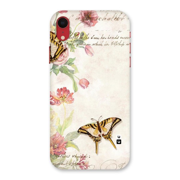 Butterfly Floral Back Case for iPhone XR