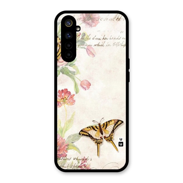 Butterfly Floral Glass Back Case for Realme 6